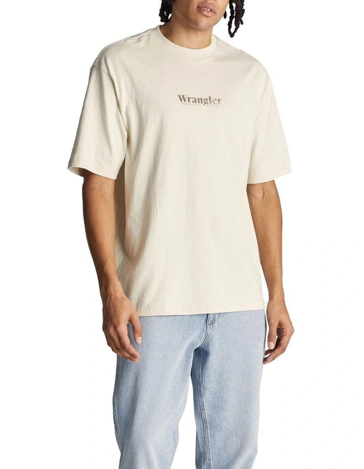 Statement Slacker Tee in Ecru