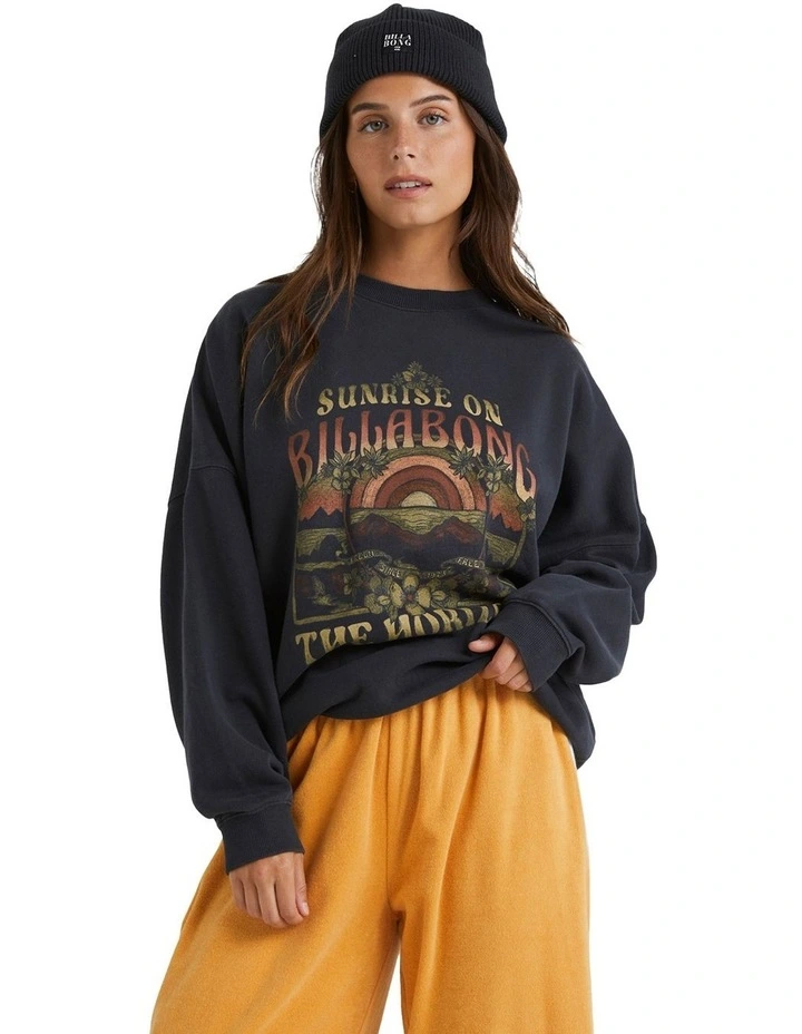 Horizons Venice Crew Sweatshirt in Off Black