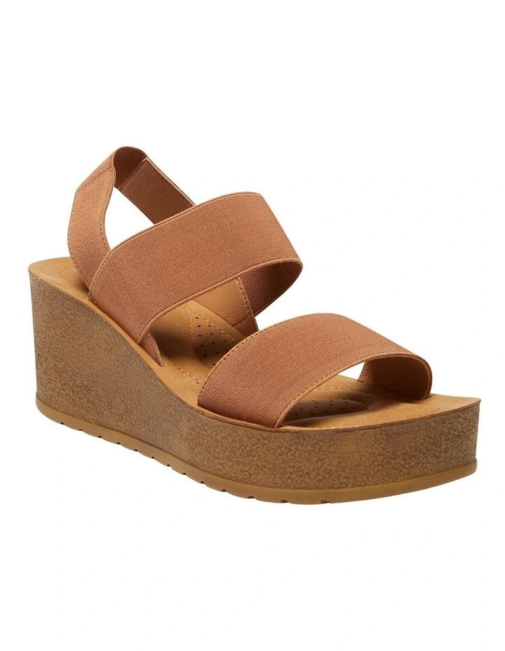 Ladro Sandals in Tan Elastic
