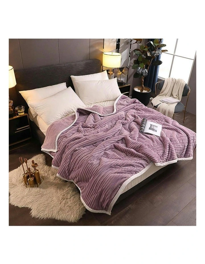 Thick Throw Blanket in Purple