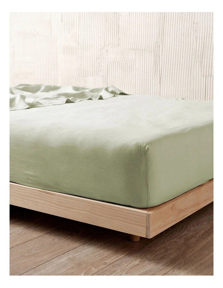 Nimes Fitted Sheet in Wasabi