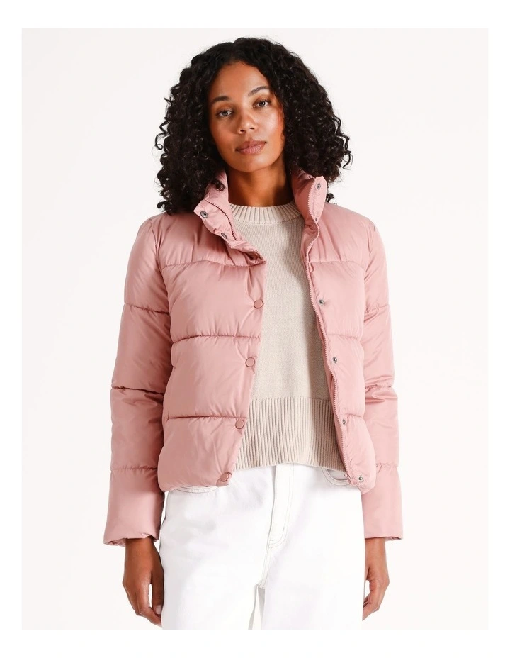 Puffer Jacket in Ash Rose