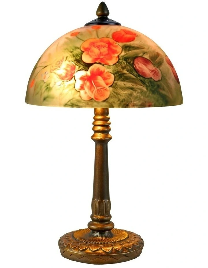Hand Painted Table Lamp Yellow