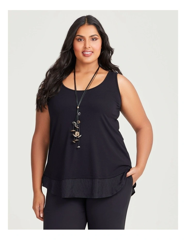 Bamboo Calla Tank in Black