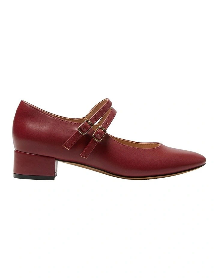 Stefanie Heeled Shoes in Red Leather