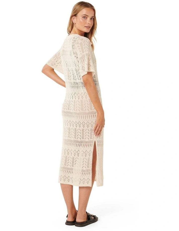 Callie Knit Kimono in Off White