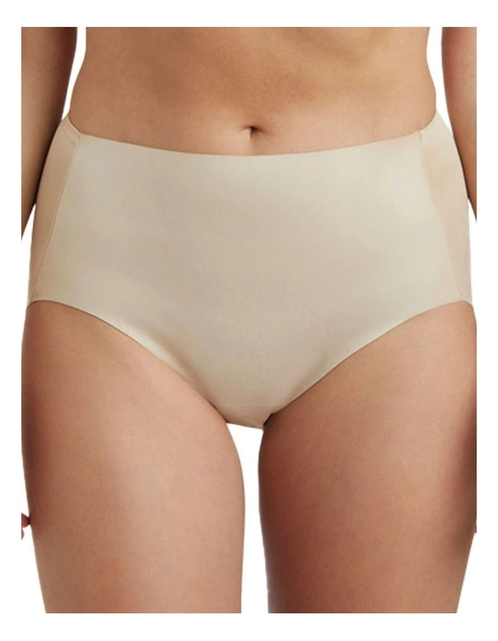 Light Shaping High Waist Everyday Shapewear Brief in Warm Beige