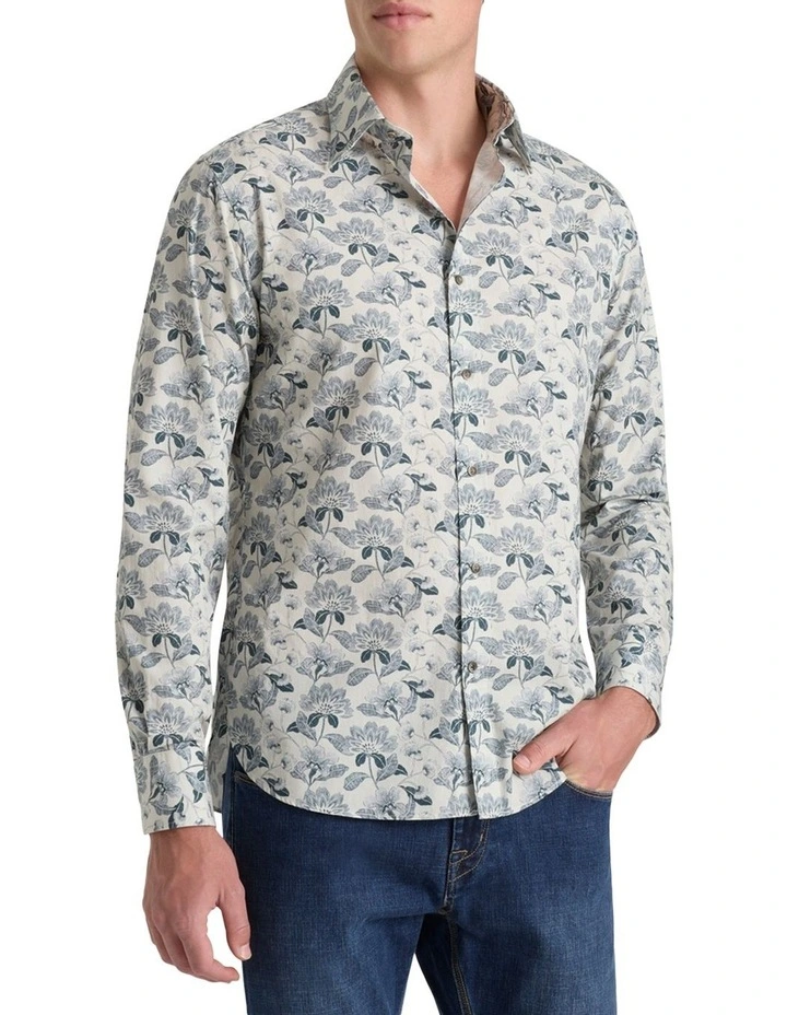 Eriksen Printed Shirt in Ice Blue