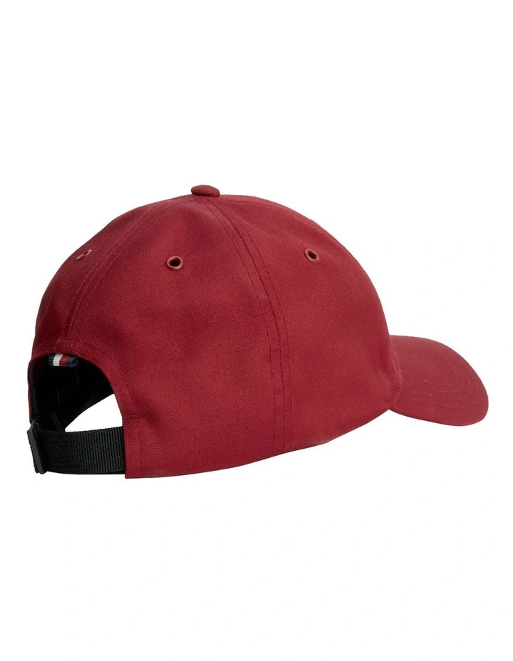 Logo Applique Baseball Cap in Red