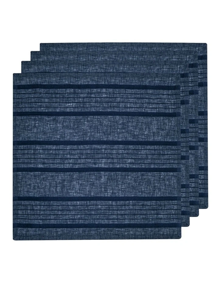 Peyton Napkin 4 Pack in Blue