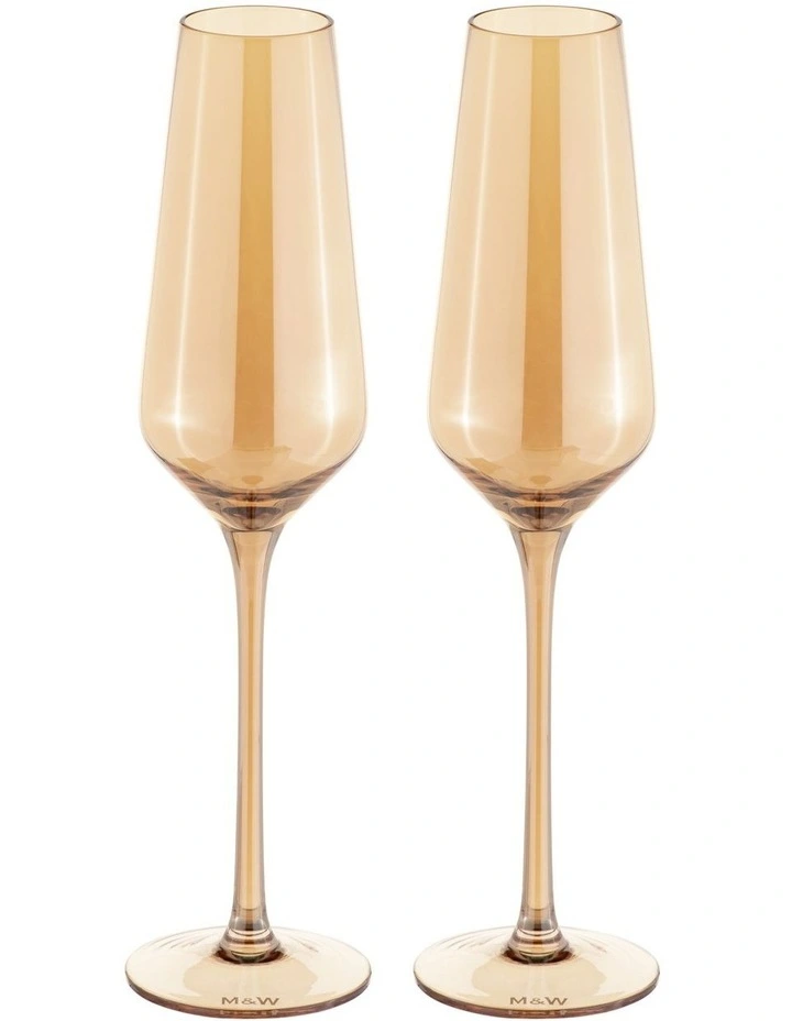 Glamour Flute 230ML Set of 2 in Gold