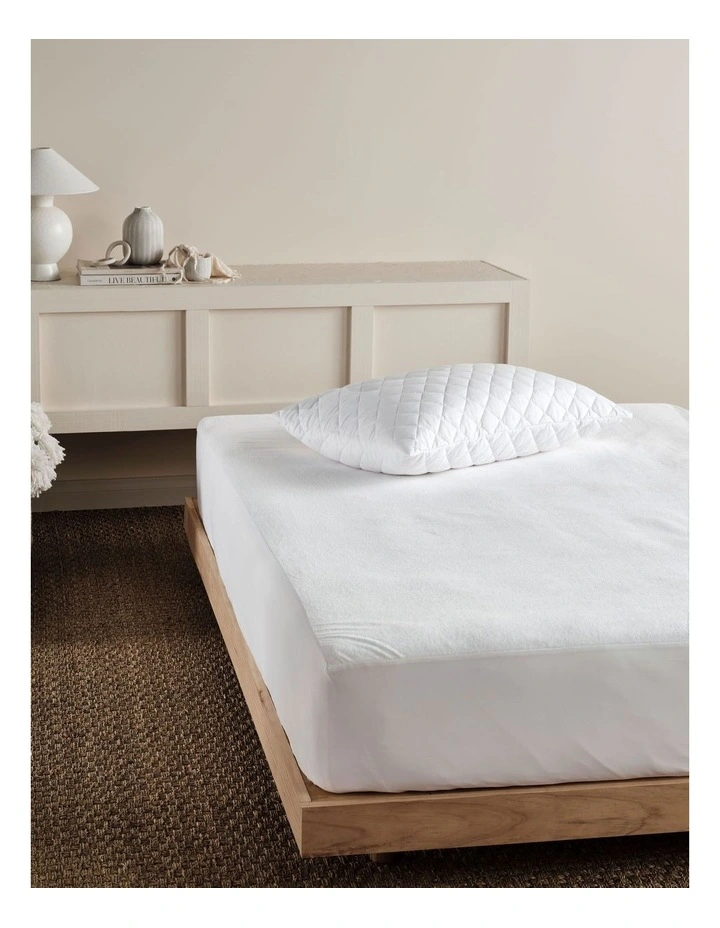 Comfy Pillow Protector Pair in White