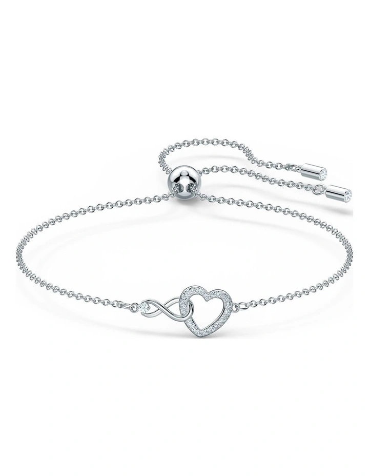 Swarovski Infinity Bracelet Infinity Rhodium Plated in White