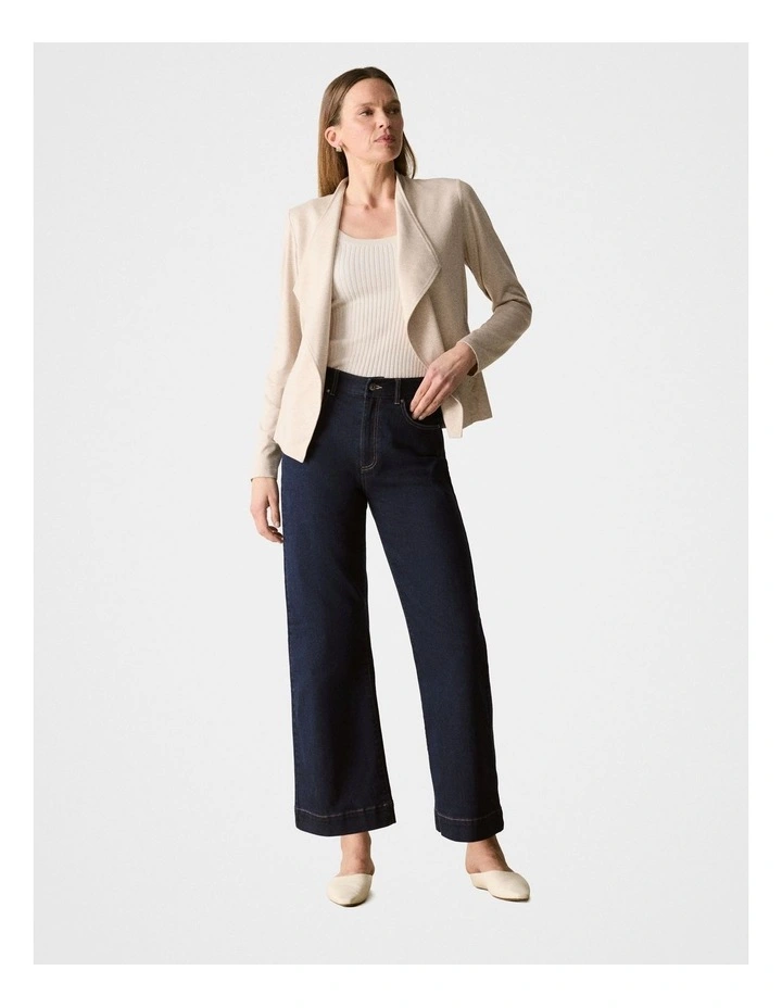 Bamboo Viscose Marle Jacket in Oatmeal Marle