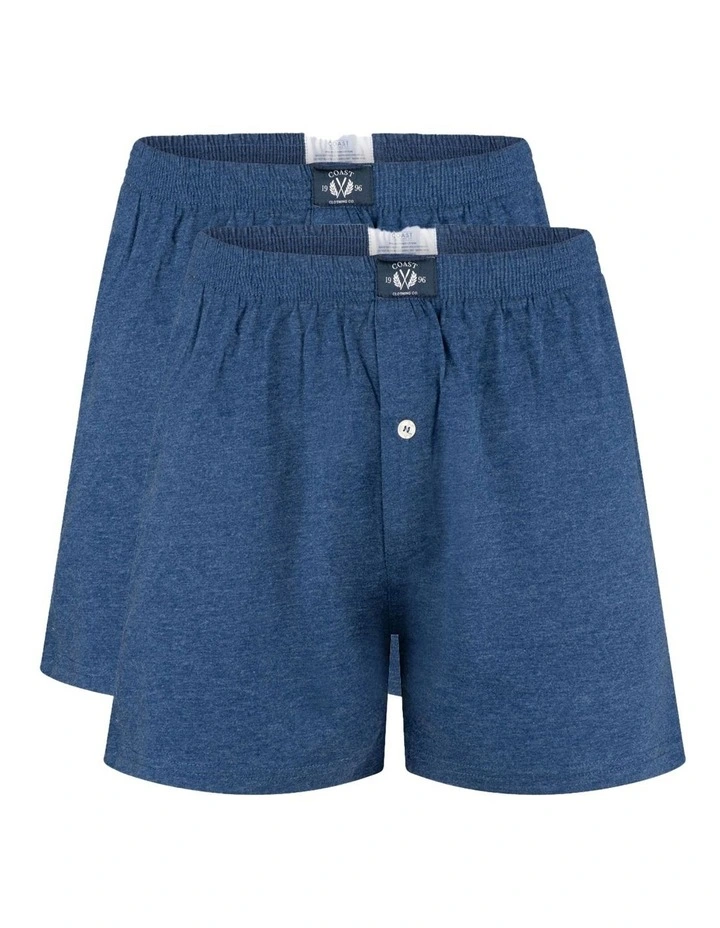 Knit Boxers 2-Pack in Navy