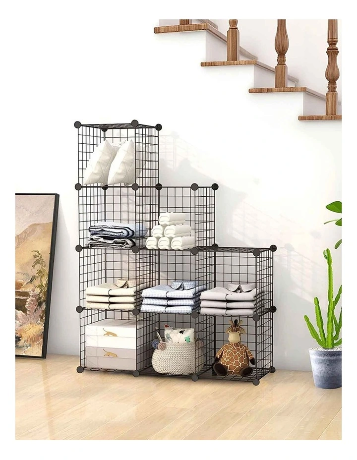 9-Cube 3 Column Storage Organiser in Black