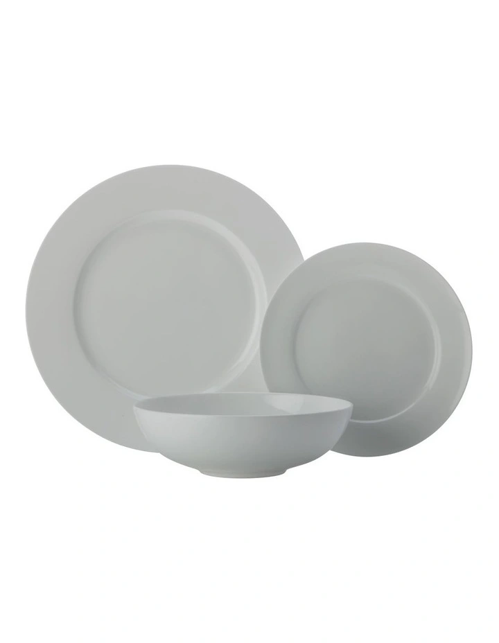 Cashmere Villa 12 Piece Rim Dinner Set in White