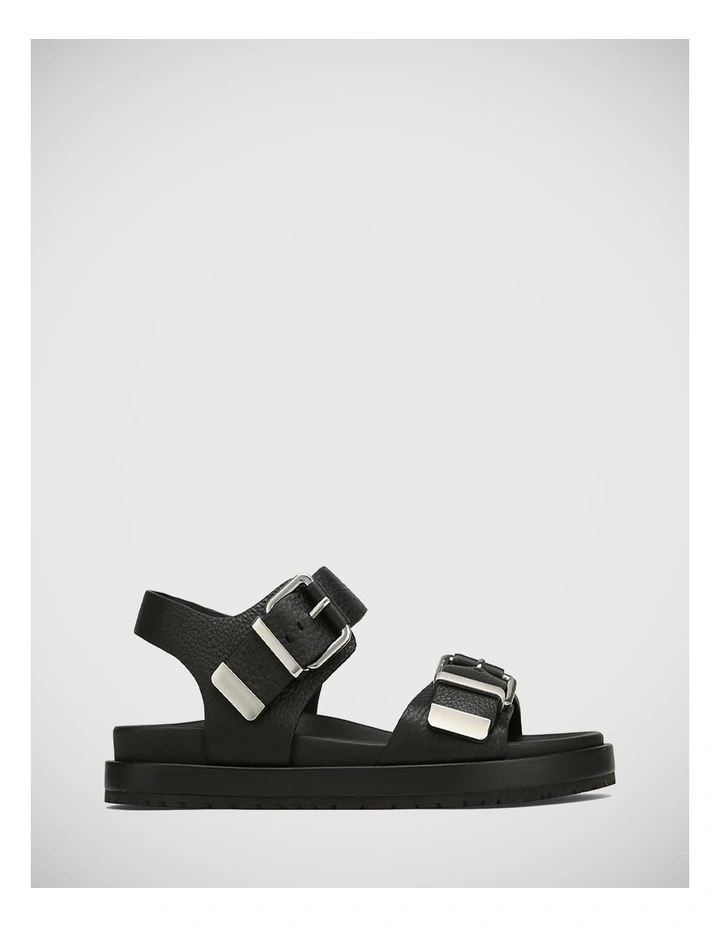 Bernadette Leather Sandal in Black