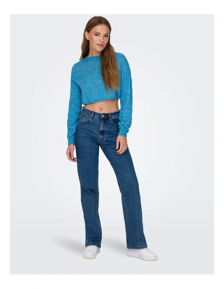 Tirona Cropped Knit in Blue