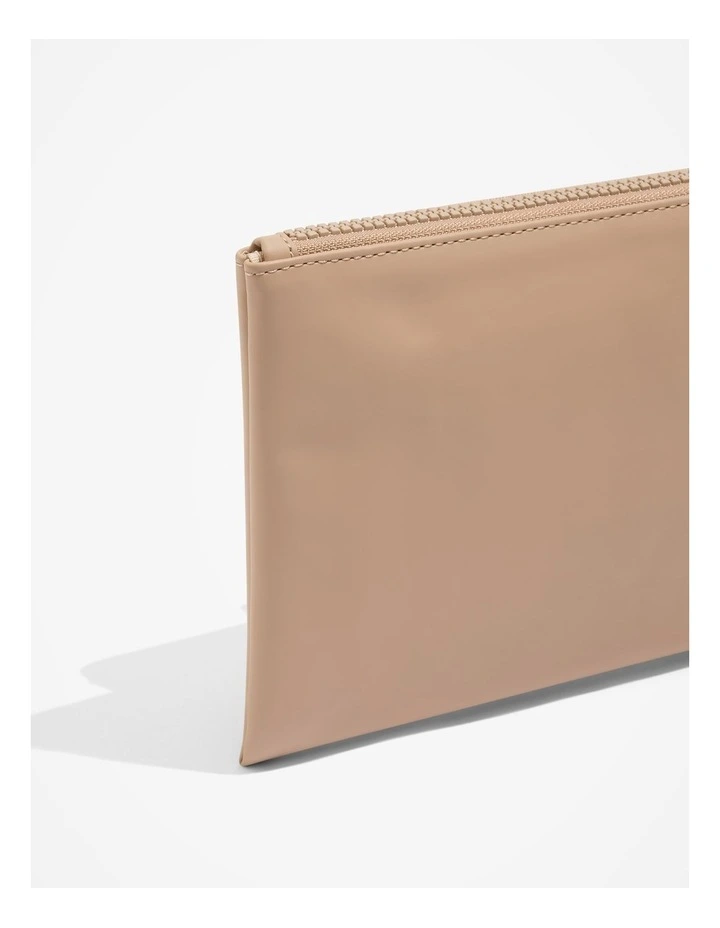 Double Zip Pouch in Nougat