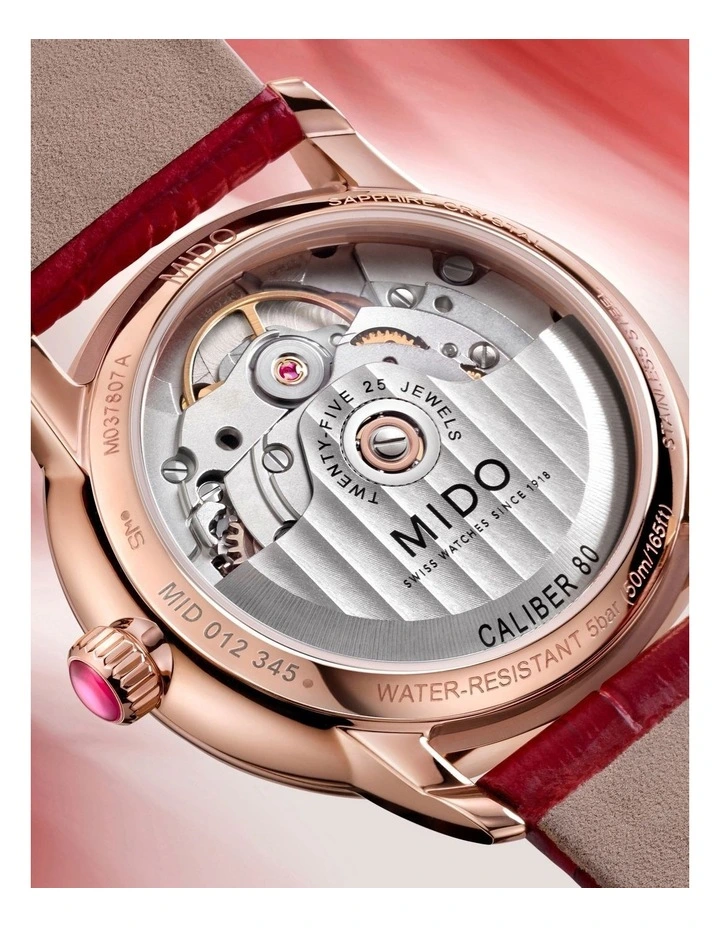 Baroncelli Lady Necklace Watch in Red
