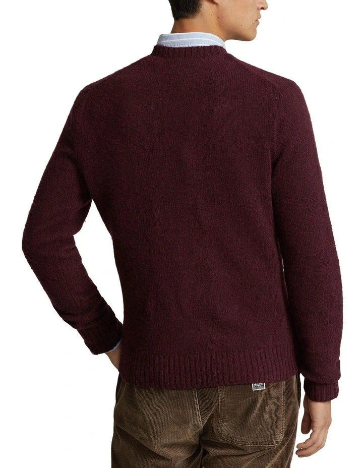 Polo Bear Wool-Cashmere Sweater in Red