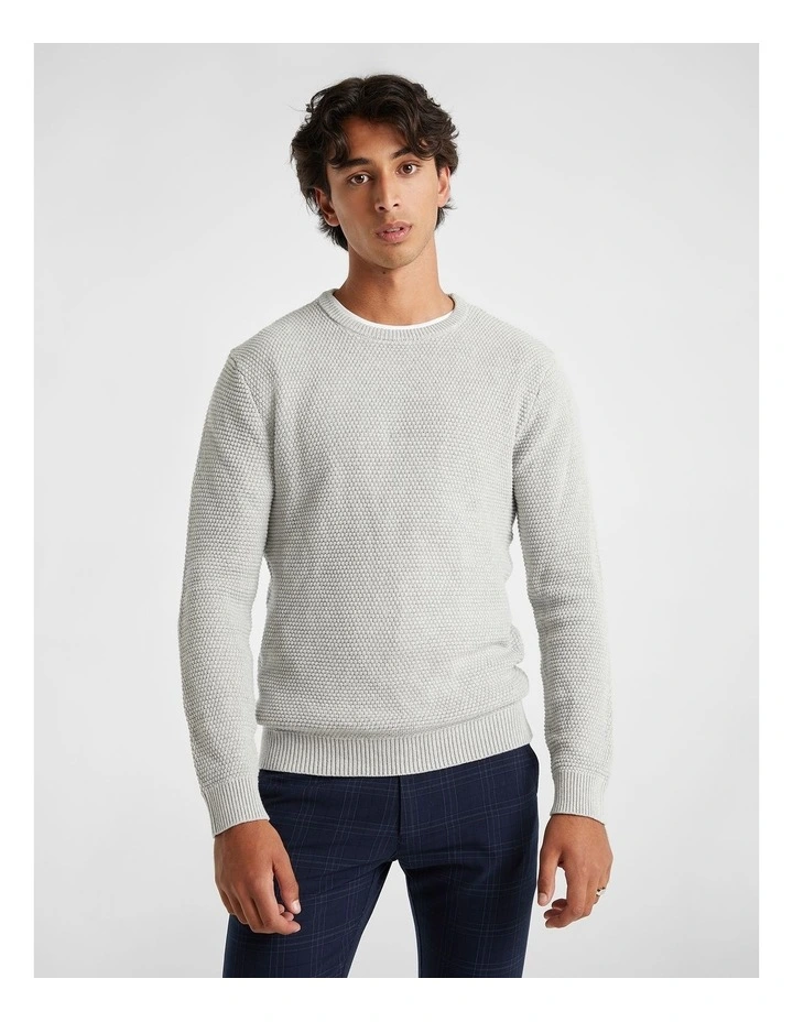 Jayce Crew Neck Knit in Grey