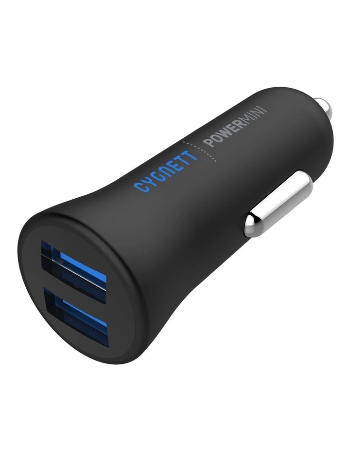 PowerMini 2.4 Dual USB Black Car Charger