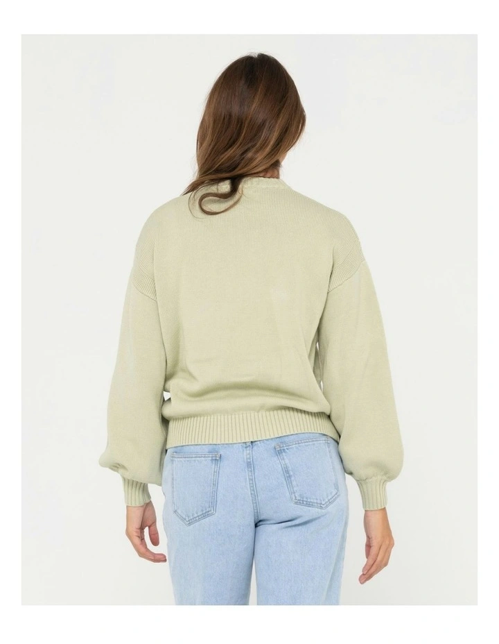 Margot Relaxed Fit Crew Knit in Green