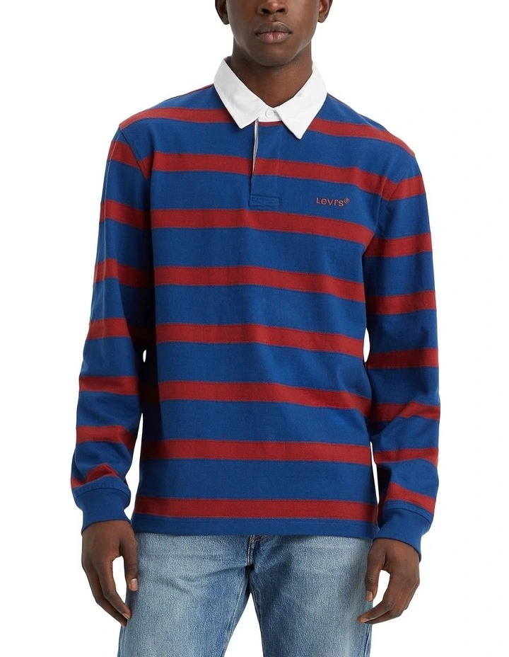 Union Rugby T-shirt in Navy Peony