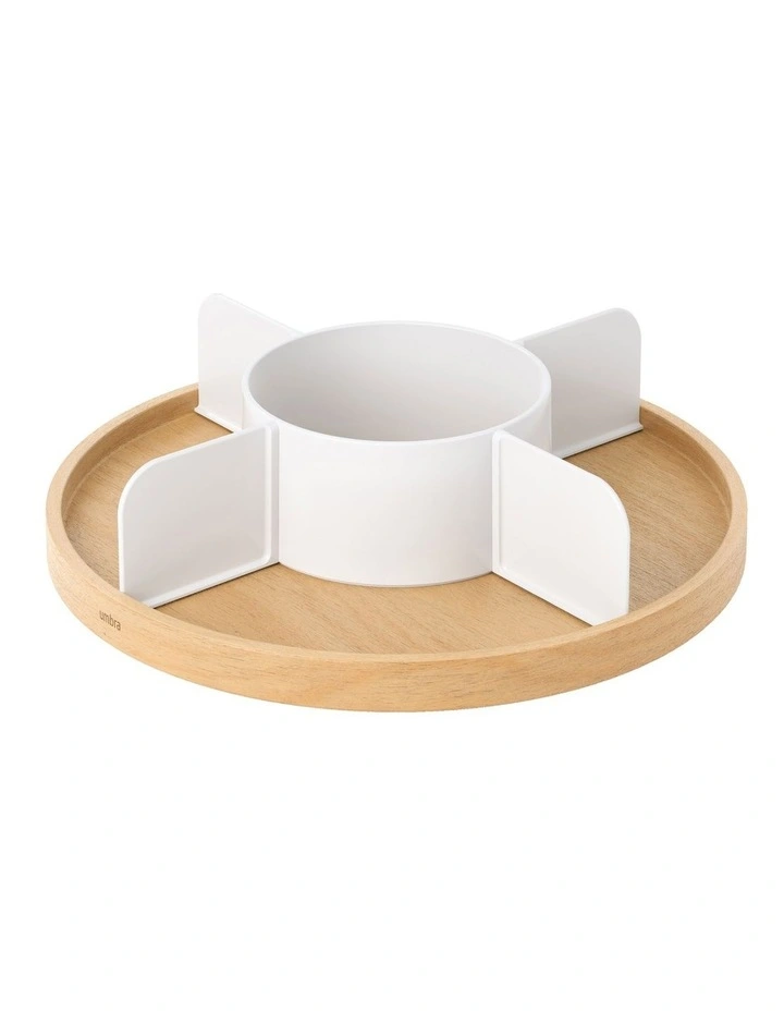 Bellwood Lazy Susan Divided in White/Natural