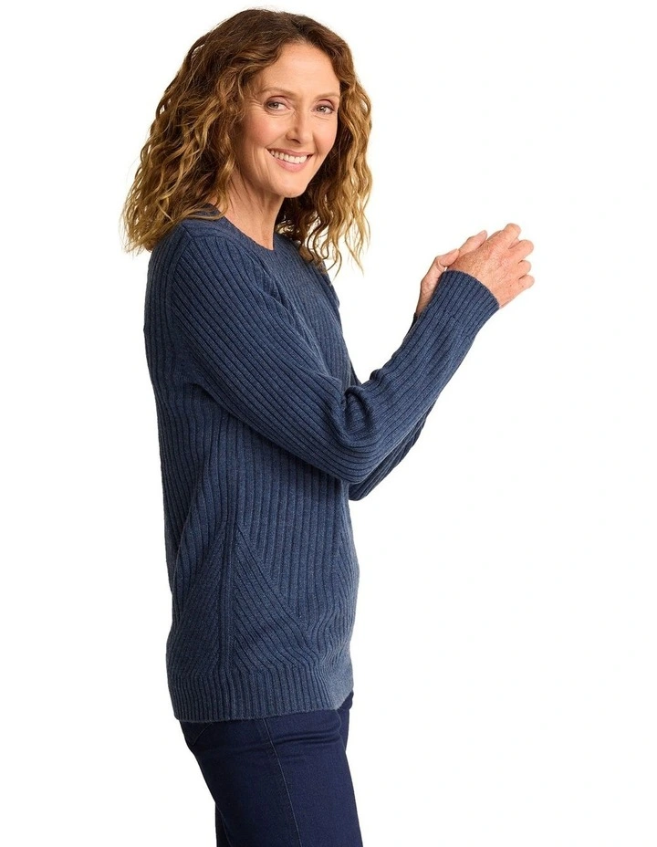 Kaomi Knit Top in Monsoon Marle