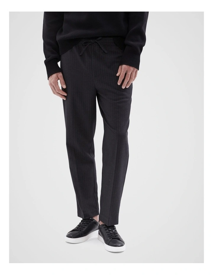 Smart Pull On Trouser in Pinstripe
