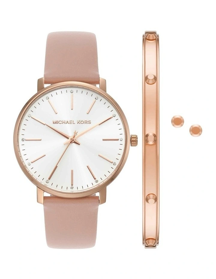 Pyper Leather Watch in Pink