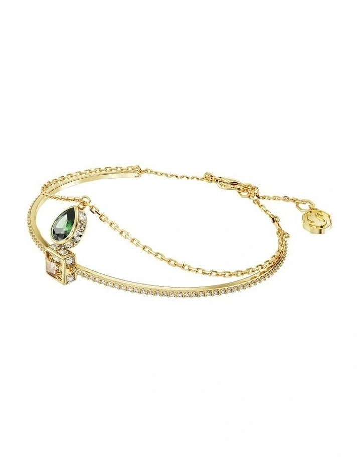 Stilla Bangle Mixed Cuts Gold-Tone Plated in Multi