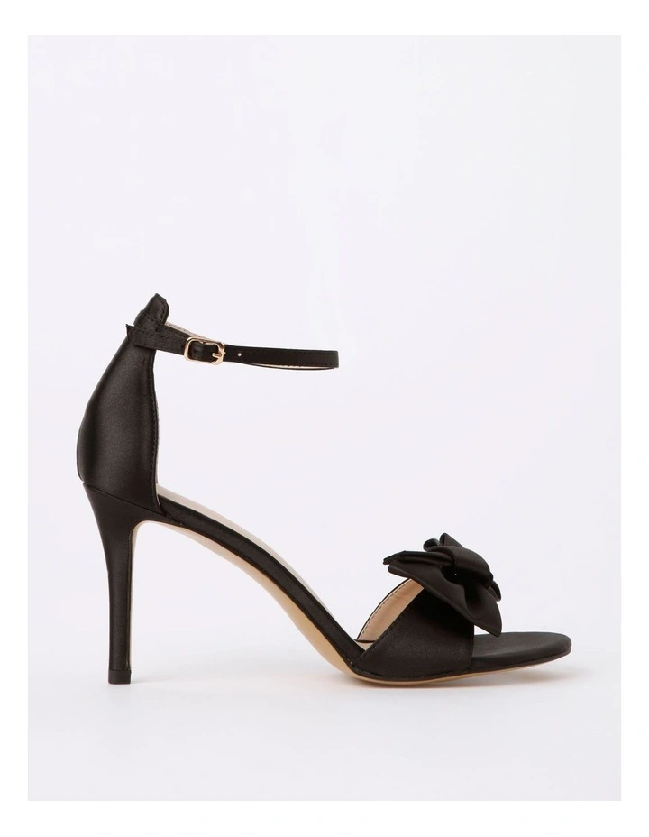 Sweetie Sandal in Black Satin