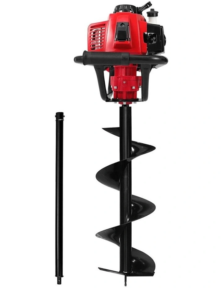 Petrol Post Hole Digger 80cc in Red/Black