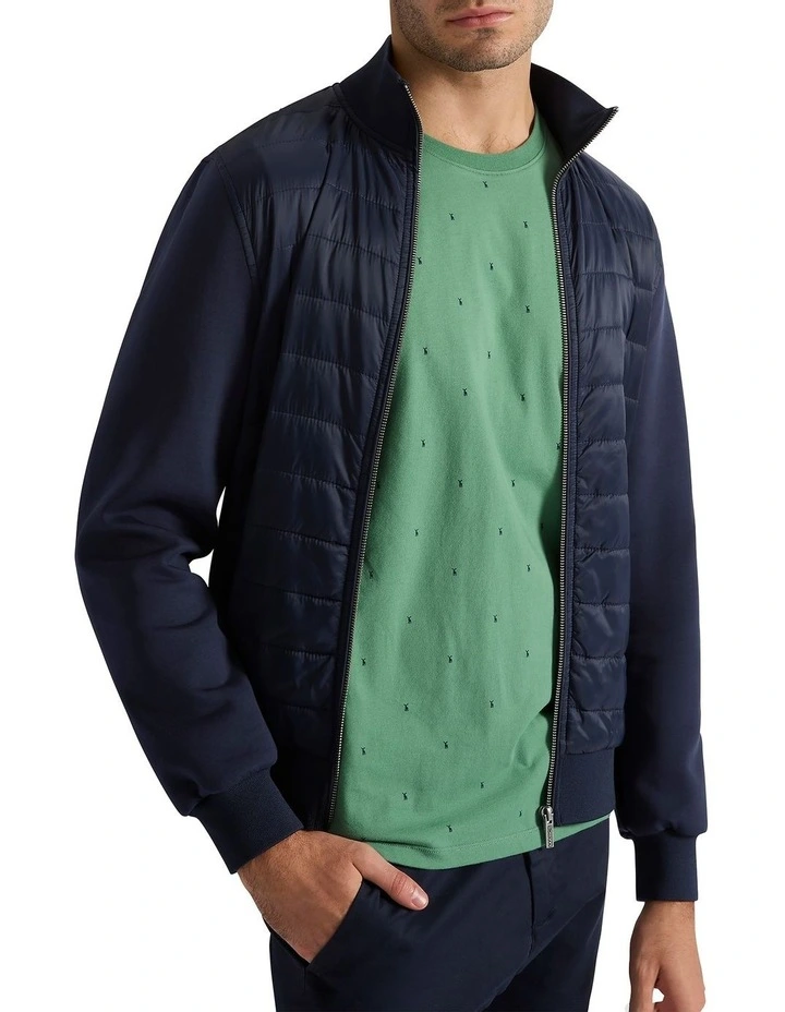 Marley Padded Front Sweat Top in Navy