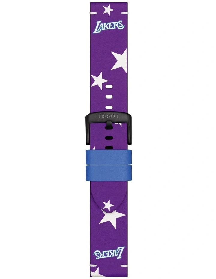 Official NBA Leather 22mm Watch Strap in Los Angeles Lakers Purple