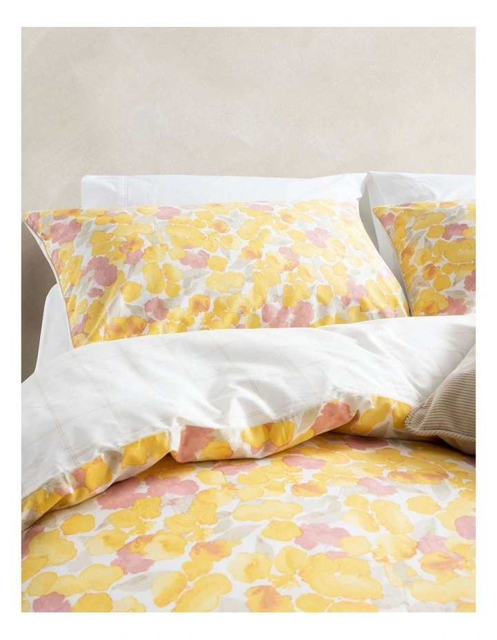 Nikita Quilt Cover Set in Yellow