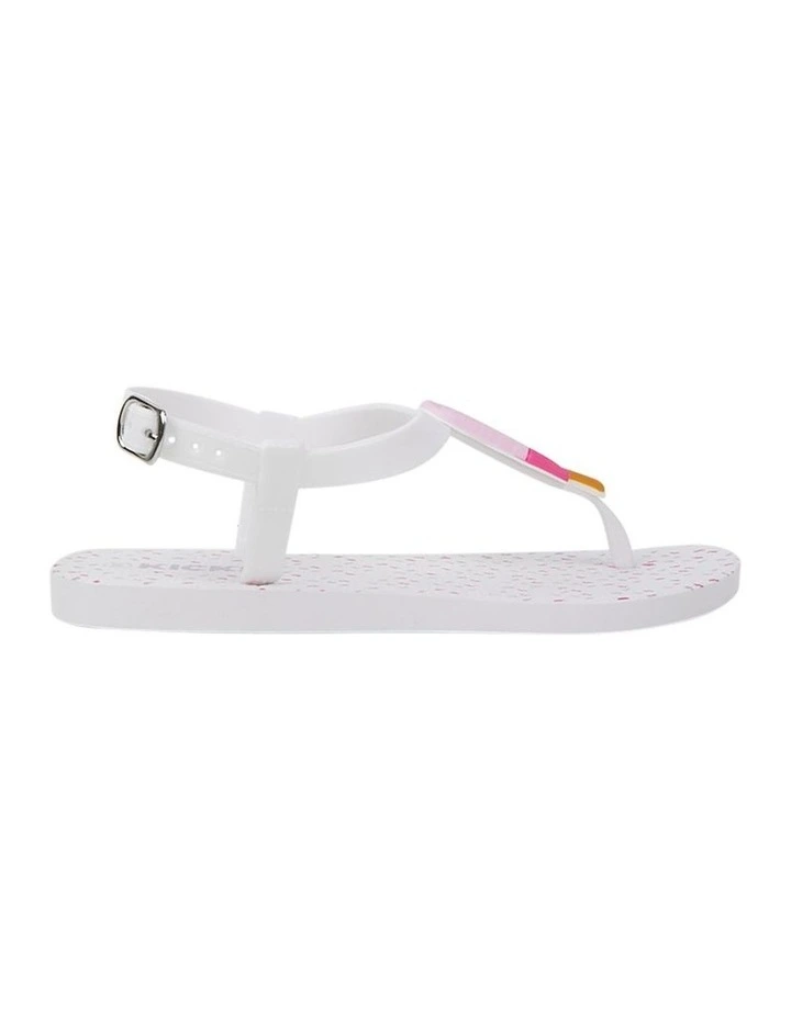 Khloe Ice Cream Beach Sandals in White
