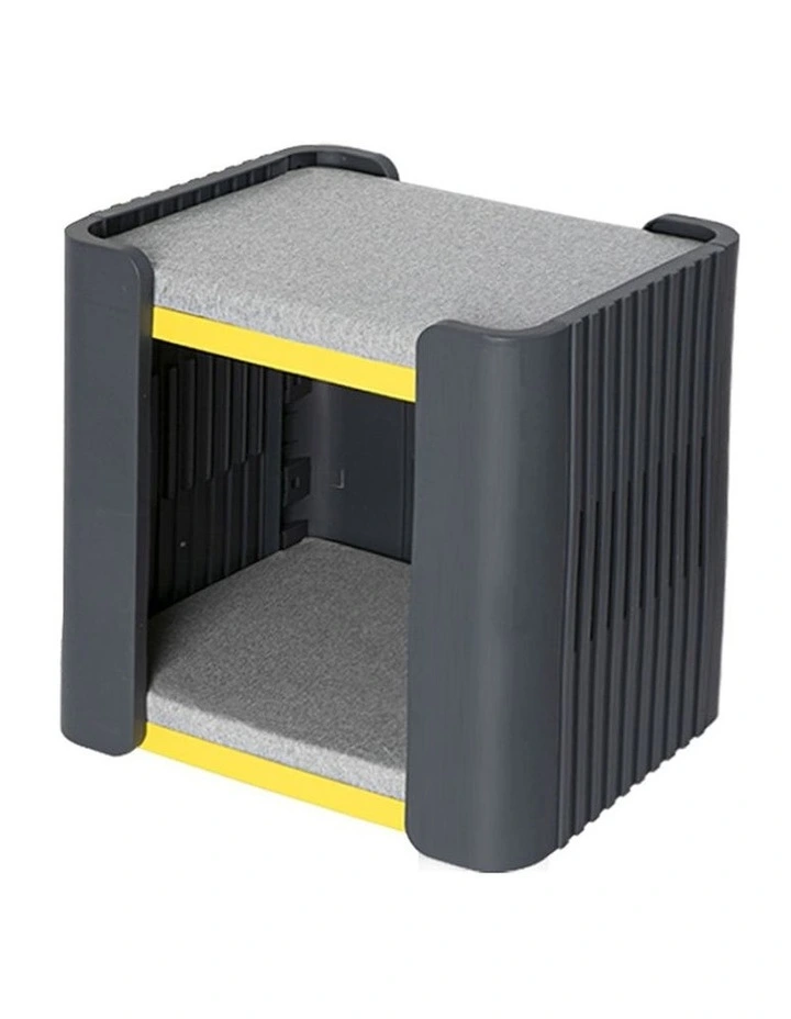 Calming Bed Kennel Cabinet Cat House in Grey