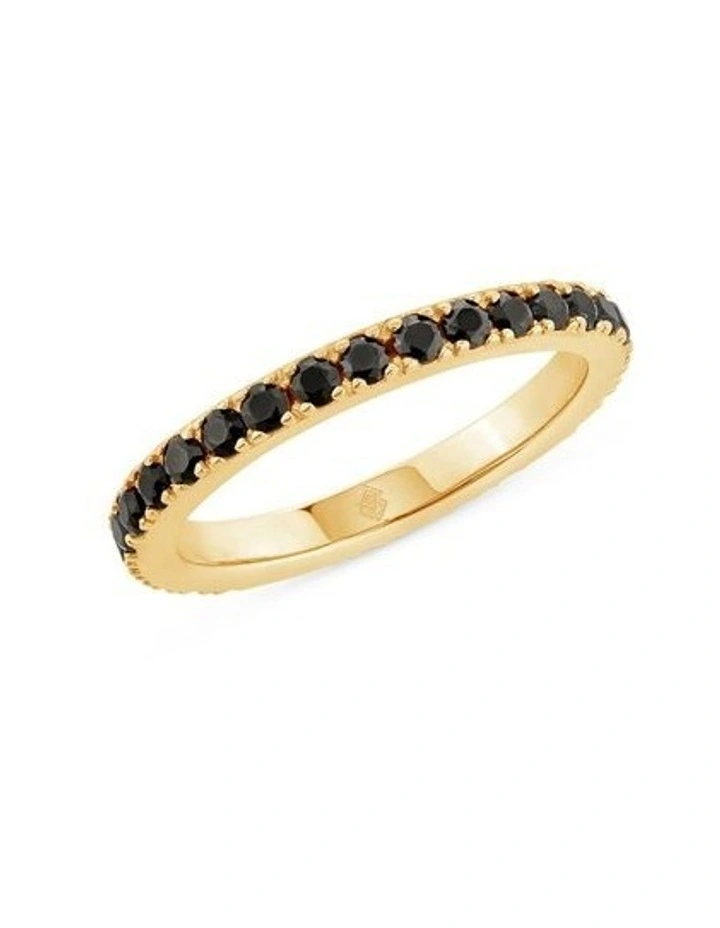 Man Made Black Diamonds with Complete Ring in Gold