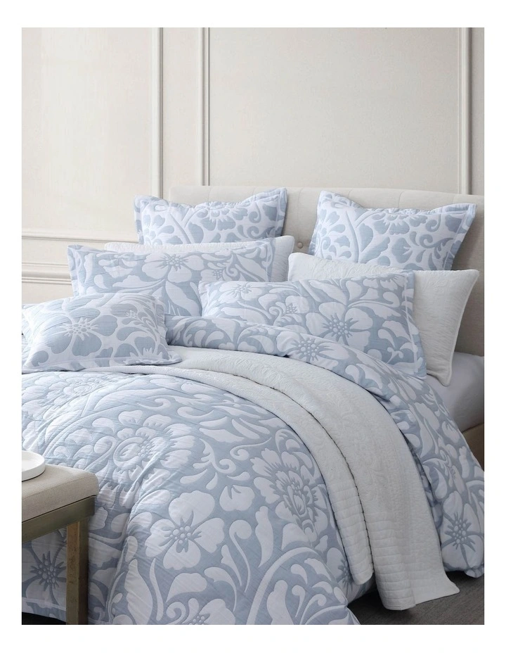 Eleanor Quilt Cover Set in Sky