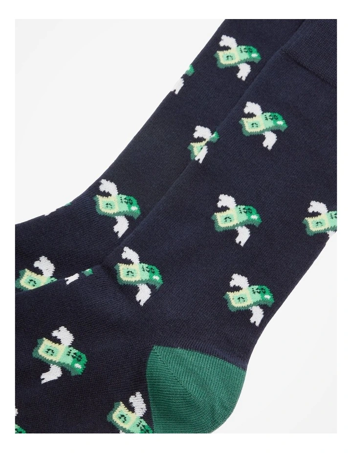 Australian Cotton Blend Eofy Sock in Navy
