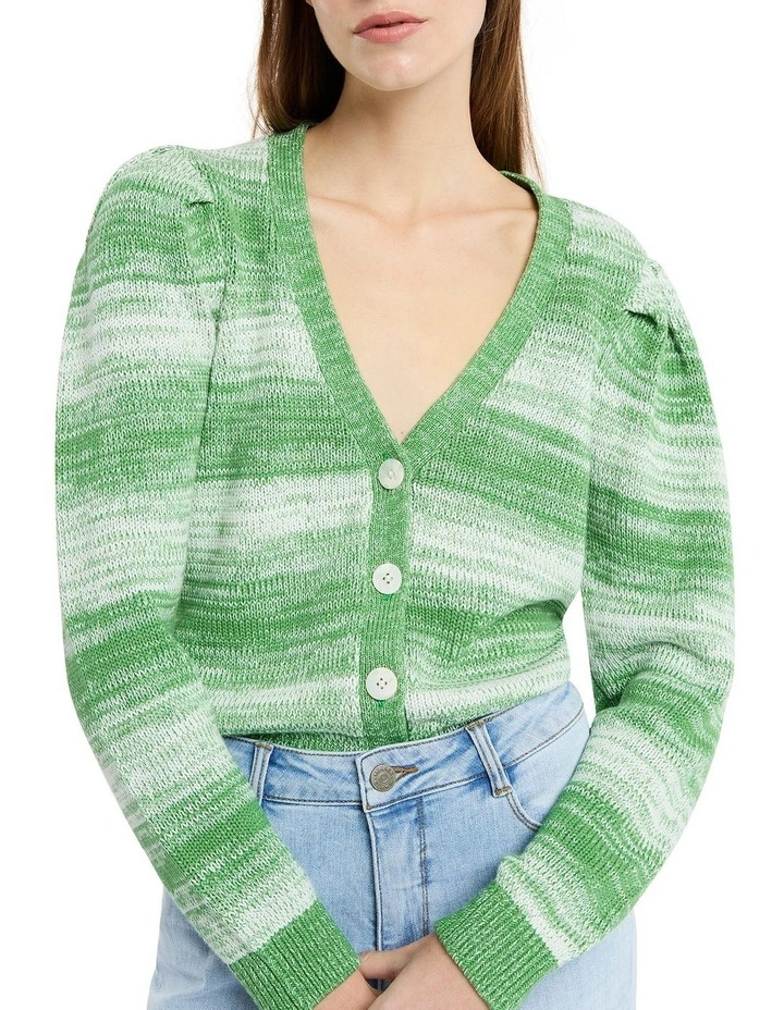 Love Dive Cardigan in Green Multi