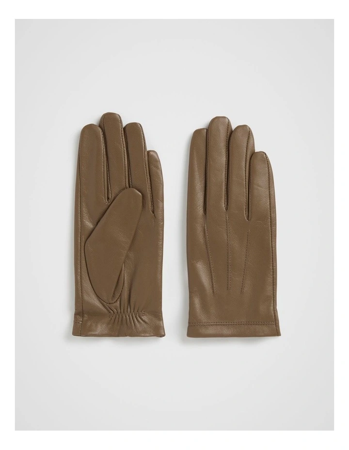 Leather Gloves in Chocolate