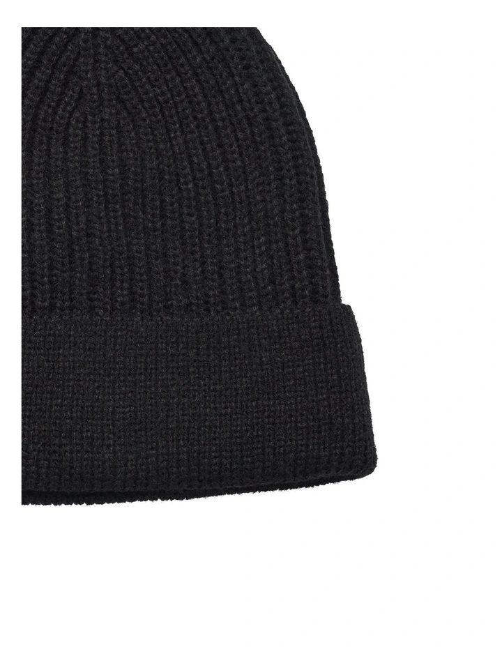 Knit Beanie in Black