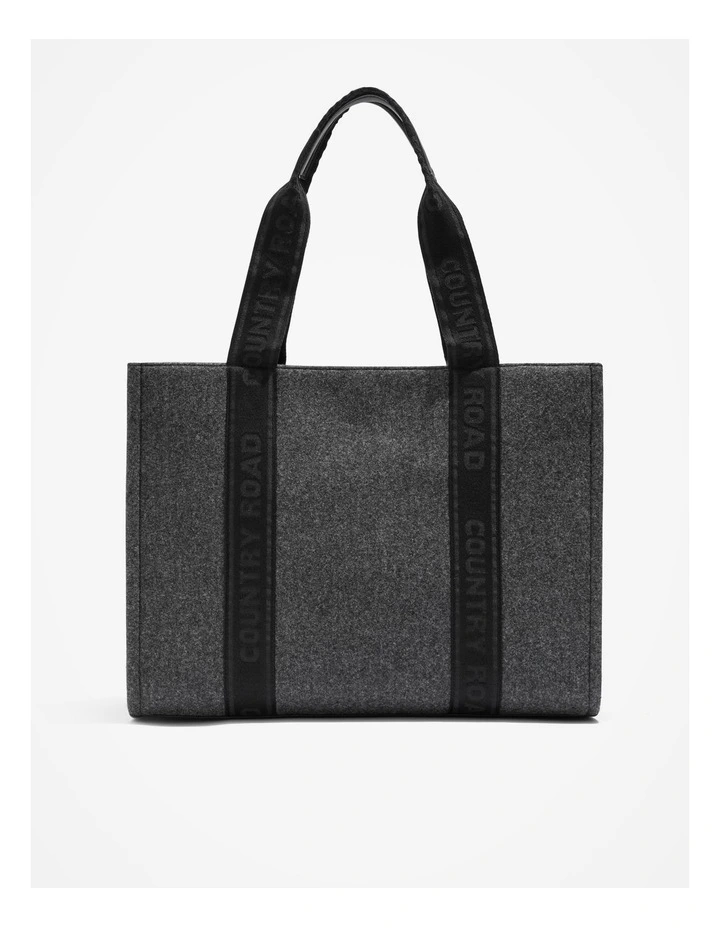 Fabric Branded Tote Bag in Black