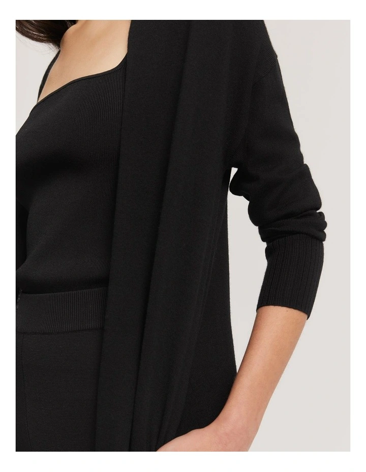 Verified Australian Merino Wool Cardigan in Black